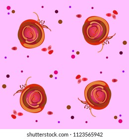Composition with decorative abstract garnet in pastel colors. Seamless abstract pattern for logo design, poster, poster, advertising, textiles, markets.