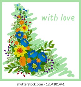 The composition of different colors for the decor of cards.