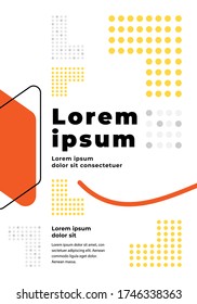 Composition of dot. Abstract background with copy space. Dynamic geometric shapes compositions, Flat and clean style, Applicable for any graphic works.