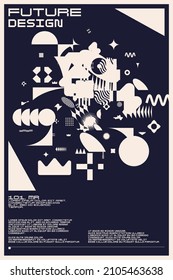 Composición con formas dinámicas y geométricas. Fondo abstracto para el diseño.