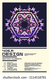 Composition with dynamic and geometric shapes. Abstract background for design.