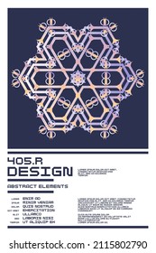 Composition with dynamic and geometric shapes. Abstract background for design.