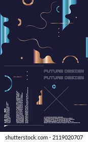 Composition with dynamic and geometric shapes. Abstract background for design.