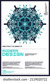 Composition with dynamic and geometric shapes. Abstract background for design.