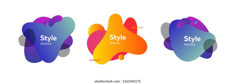 Composition of dynamical figure templates. Advertising concept. Style graphic design. Vivid, form. Vector illustration can be used for web design, advertising, mobile application, interface