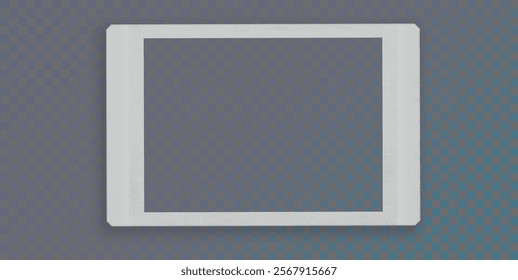 Composition of empty photo frames. Digital snapshot image. Template or mockup for design. Vector illustration