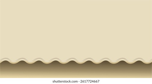 composition of empty space and abstract geometric curved lines in golden brown as background inspiration