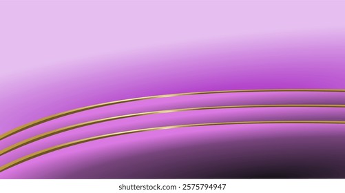 composition of empty space, curved lines and geometric abstract fields with gradations of violet and purple as background inspiration for visual communication design