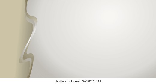 composition of empty space with soft colors and abstract geometric curved lines in golden brown as background inspiration