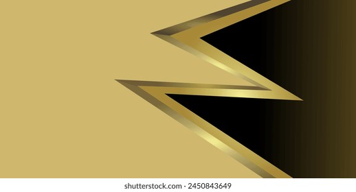 composition of empty space, zig zag lines and geometric abstract fields with gradations of gold, brown and black as background inspiration for visual communication design