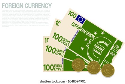 Composition of Euro currency on transparent background
