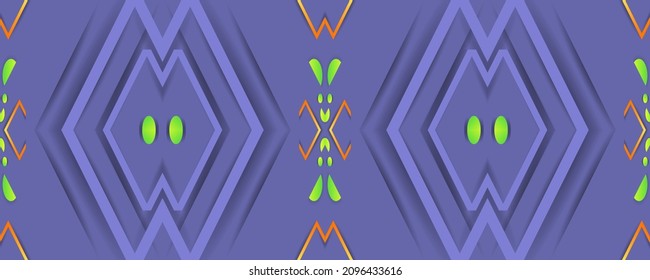 Composition of figures and lines abstract modern color Very Peri new popular color background with fluid luminous waves Vector. Trendy color of the 2022 year