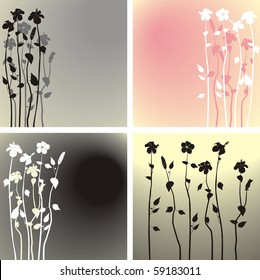 Composition flowers, vector creative design  flowers hibiscus