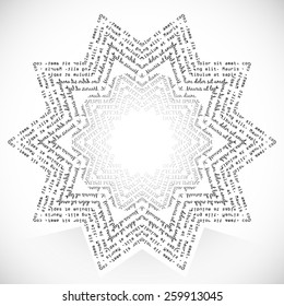 composition of fonts with empty space for text icon logo preset for design template vector