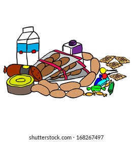 Composition with food products