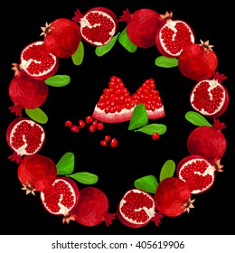 composition of fruits of pomegranate