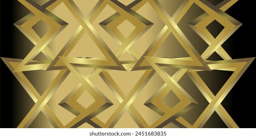 composition of geometric abstract lines and planes with gradations of gold, brown and black as background inspiration for visual communication design