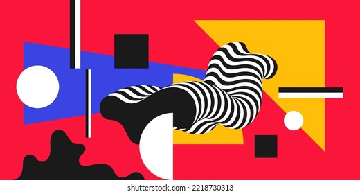 Composición con formas geométricas y amorfas. Fondo abstracto para el diseño. Gráficos de diseño
