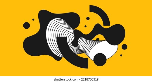 Composición con formas geométricas y amorfas. Fondo abstracto para el diseño. Gráficos de diseño