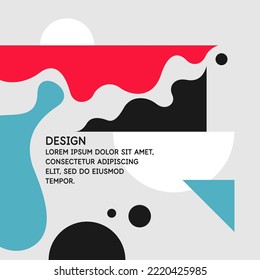 A composition with geometric and amorphous shapes. Abstract background for design. Trendy stylish graphics