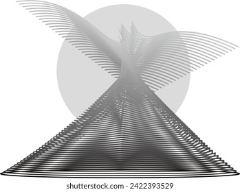 composition of geometric lines and planes with black and gray gradations to support visual design needs