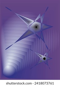 composición de líneas geométricas y planos con gradientes azul y púrpura como elemento de diseño visual e inspiración para diseños visuales específicos