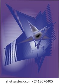 composition of geometric lines and planes with blue and purple gradients as a visual design element and as inspiration for specific visual designs