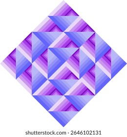 composition of geometric lines and planes with blue and purple tones as a background design for visual design needs