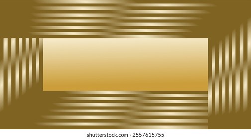 composition of geometric lines and planes and empty space with gold and brown gradient colors as inspiration for ornaments and graphic designs