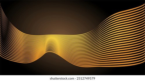 Zusammensetzung von geometrischen Linien und Ebenen in Gold, Braun und Gelb als Hintergrunddesign in grafischen visuellen Elementen und für andere visuelle Designbedürfnisse
