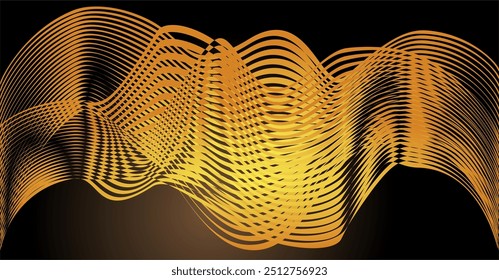 Composición de líneas geométricas y planos en dorado, marrón y amarillo como diseño de fondo en Elementos visuales gráficos y para otras necesidades de diseño visual
