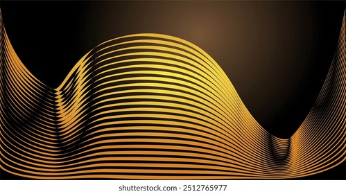 Composición de líneas geométricas y planos en dorado, marrón y amarillo como diseño de fondo en Elementos visuales gráficos y para otras necesidades de diseño visual
