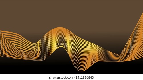 composition of geometric lines and planes in gold, brown and yellow as background design in graphic visual elements and for other visual design needs