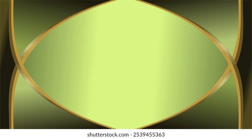 composition of geometric lines and planes with gold and green gradations as a background design for visual art or motifs in disposable art