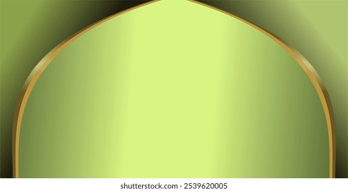 composition of geometric lines and planes with gold and green gradations as a background design for visual art or motifs in disposable art