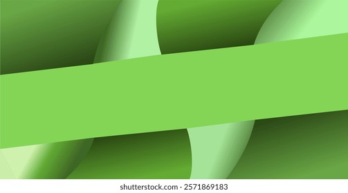 composition of geometric lines and planes with green gradations as a background design for visual art or motifs in disposable art