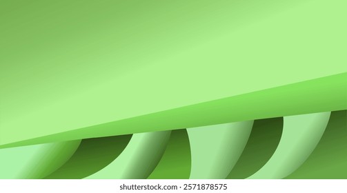 composition of geometric lines and planes with green gradations as a background design for visual art or motifs in disposable art