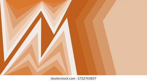 Composition of geometric lines and planes with orange gradient color as a background design for visual art or motif for disposable art.