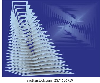 composition of geometric lines and planes with shades of blue as design inspiration and other needs