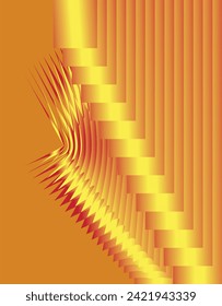 composition of geometric lines and planes with yellow and orange gradations as one of the visual design elements