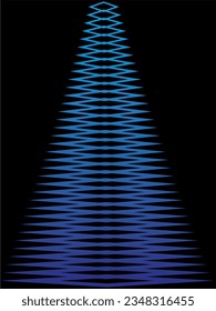 composición de planos geométricos y tonos azules aislados en negro como uno de los elementos para el diseño visual