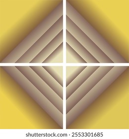 composition of geometric planes in the form of squares with gradations of yellow, brown and gold as background inspiration for graphic designs or as ornaments for artistic use