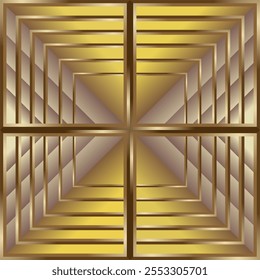 composition of geometric planes in the form of squares and triangles with gradations of yellow, brown and gold as background inspiration for graphic designs or as ornaments for artistic use