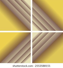 composition of geometric planes in the form of squares and triangles with gradations of yellow, brown and gold as background inspiration for graphic designs or as ornaments for artistic use