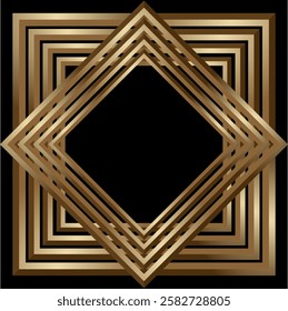 composition of geometric planes in the form of squares of various sizes with shades of brown and gold as background inspiration for graphic designs or as ornaments for artistic use