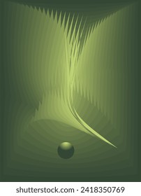 composición de planos geométricos con colores verde degradado sobre un fondo verde oscuro como inspiración para las necesidades de diseño visual