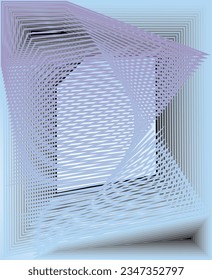 composición de planos geométricos en tonos azul y púrpura como uno de los elementos del diseño de comunicación visual