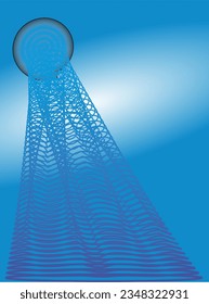 composition of geometric planes and shades of blue as one of the elements for visual design
