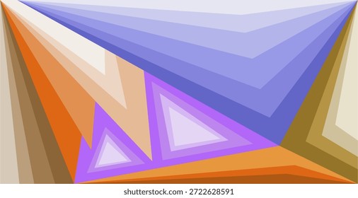 Composition of geometric planes and shapes in various colors as a background design for visual art or motif for disposable art.