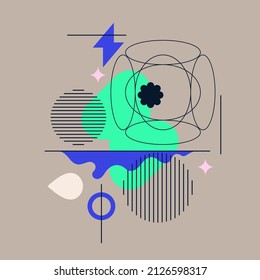 Composición con formas geométricas. Fondo abstracto para el diseño.